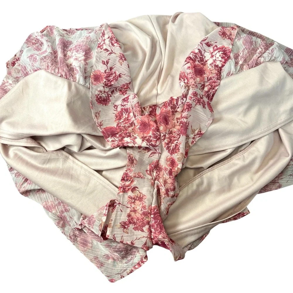 Arula Dress Size C Plus 3X Soft Girl Coquette Cottage Boho Floral Smocked Pink - Picture 9 of 10